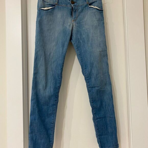 CURRENT/ELLIOTT The Legging Light Weight Fade Blue Denim  Skinny Ankle Jeans 28 - Picture 4 of 13